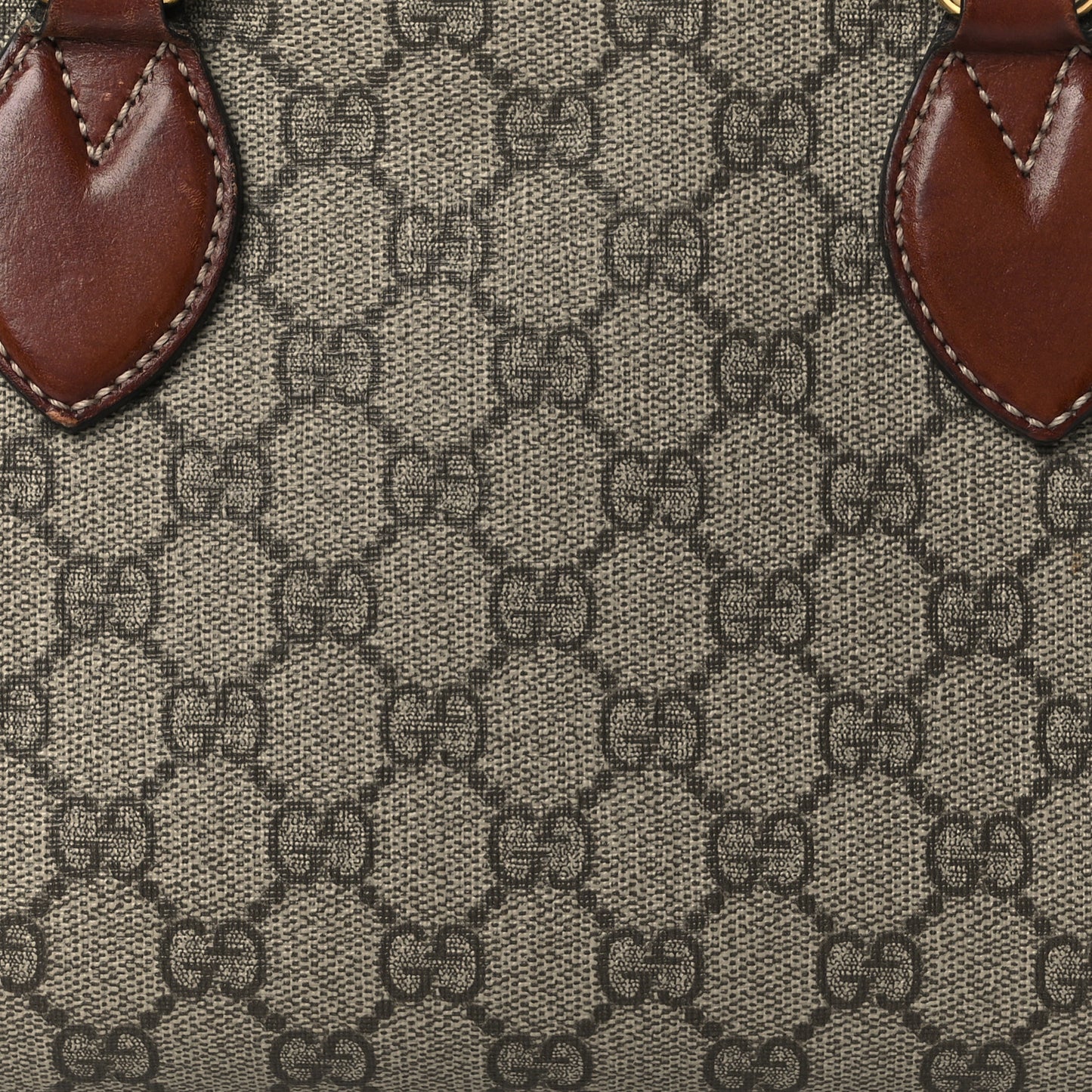 GG Supreme Monogram Cuoio Toscano Small Boston Beige Ebony Cuir