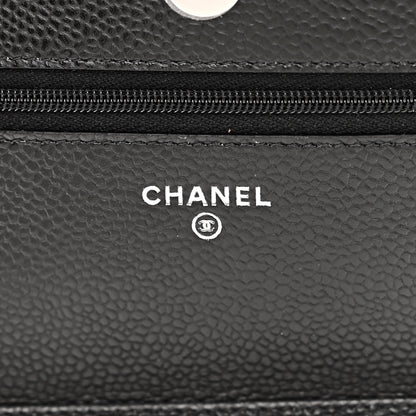 Chanel Caviar Quilted Wallet on Chain WOC Black 6 of 12