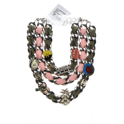Chanel Grosgrain Chain Pearl Cuba CC Multistrand Necklace 3 of 6