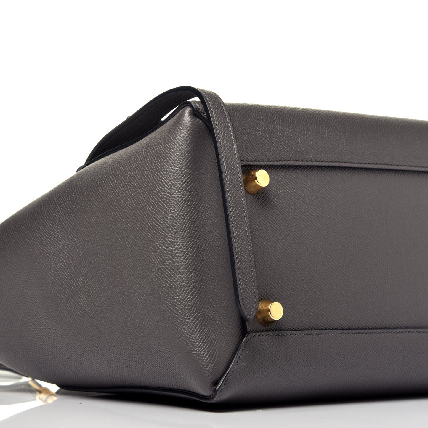 Grained Calfskin Mini Belt Bag Grey