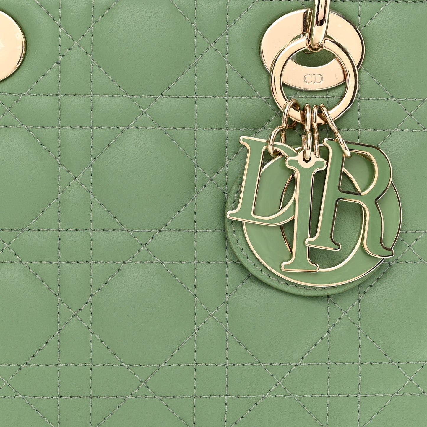 Lambskin Cannage Small My ABCDior Lady Dior Green