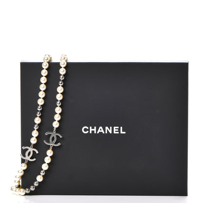 Chanel Pearl CC Long Necklace Silver 6 of 6