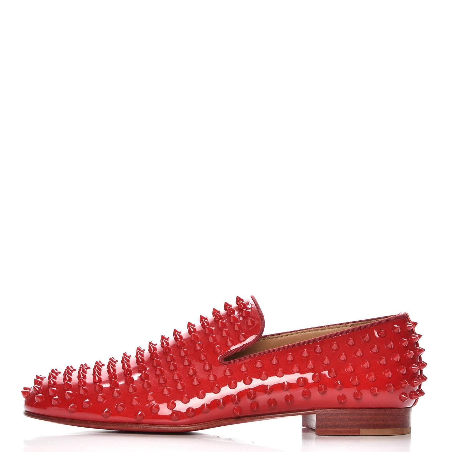 Patent Rollerboy Spikes Flat Loafers 42 Red