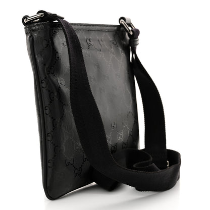 Gucci Imprime Monogram Small Flat Messenger Bag Black 3 of 13