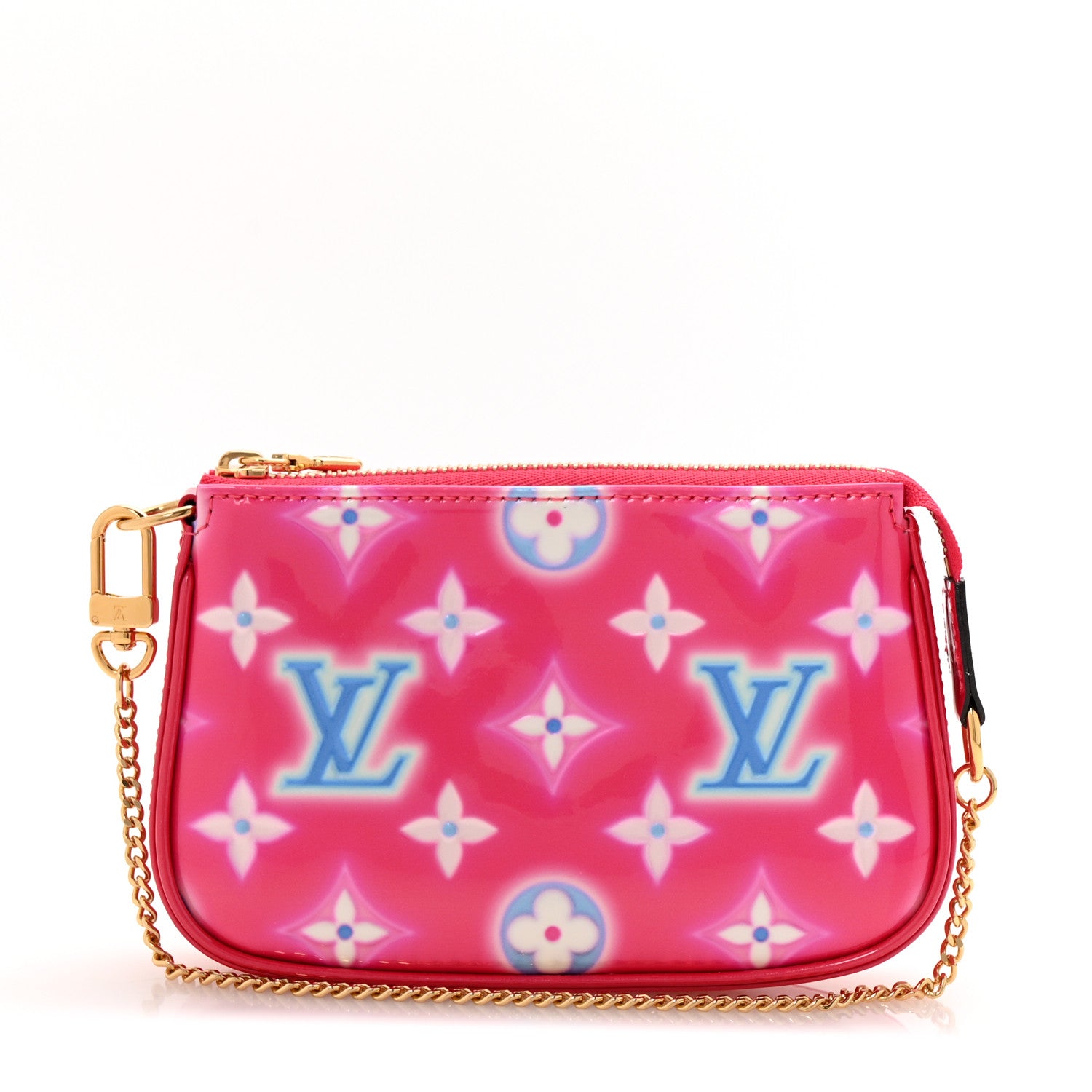 Louis Vuitton Vernis Valentine Mini Pochette Accessories Fuchsia Neon 1 of 8