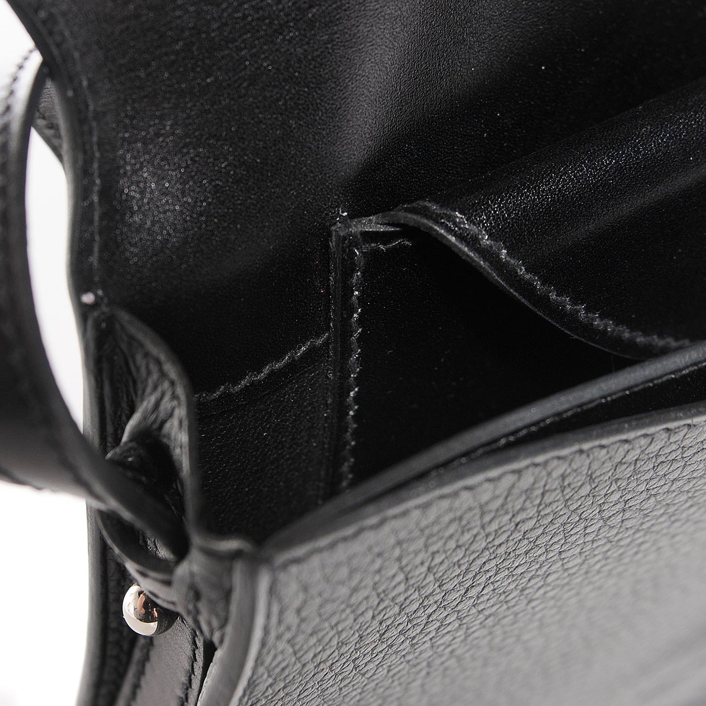 Box Calf Taurillon Clemence Faco Clutch Black