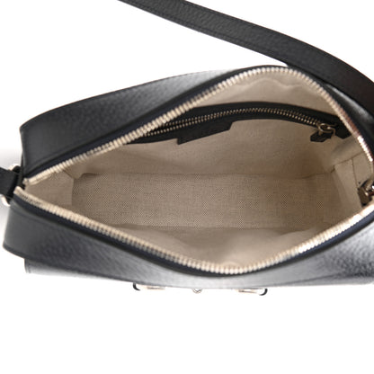 Gucci GG Supreme Monogram Textured Dollar Calfskin Small Horsebit 1955 Shoulder Bag Beige Blue 4 of 7