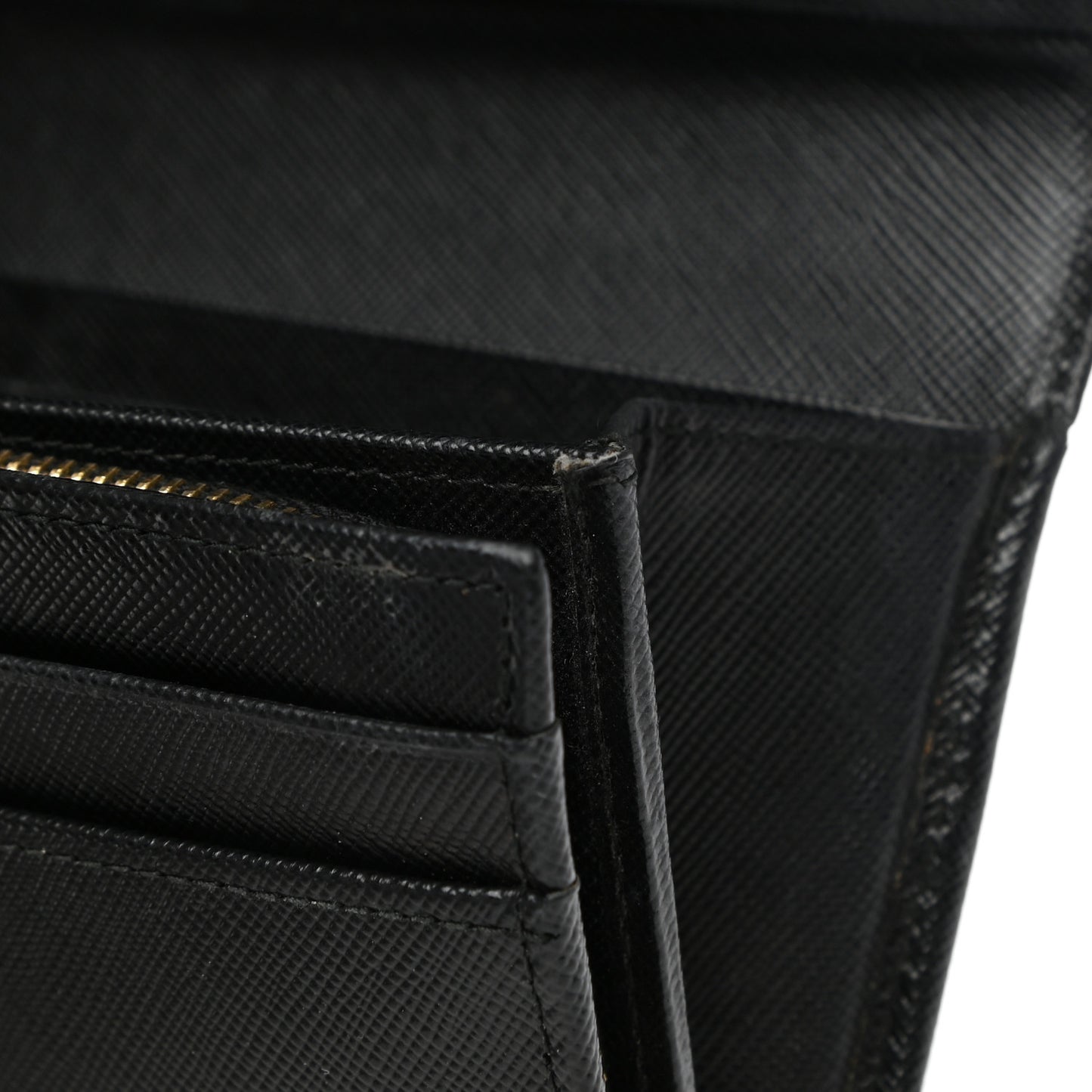 Saffiano Metal Continental Flap Wallet Black