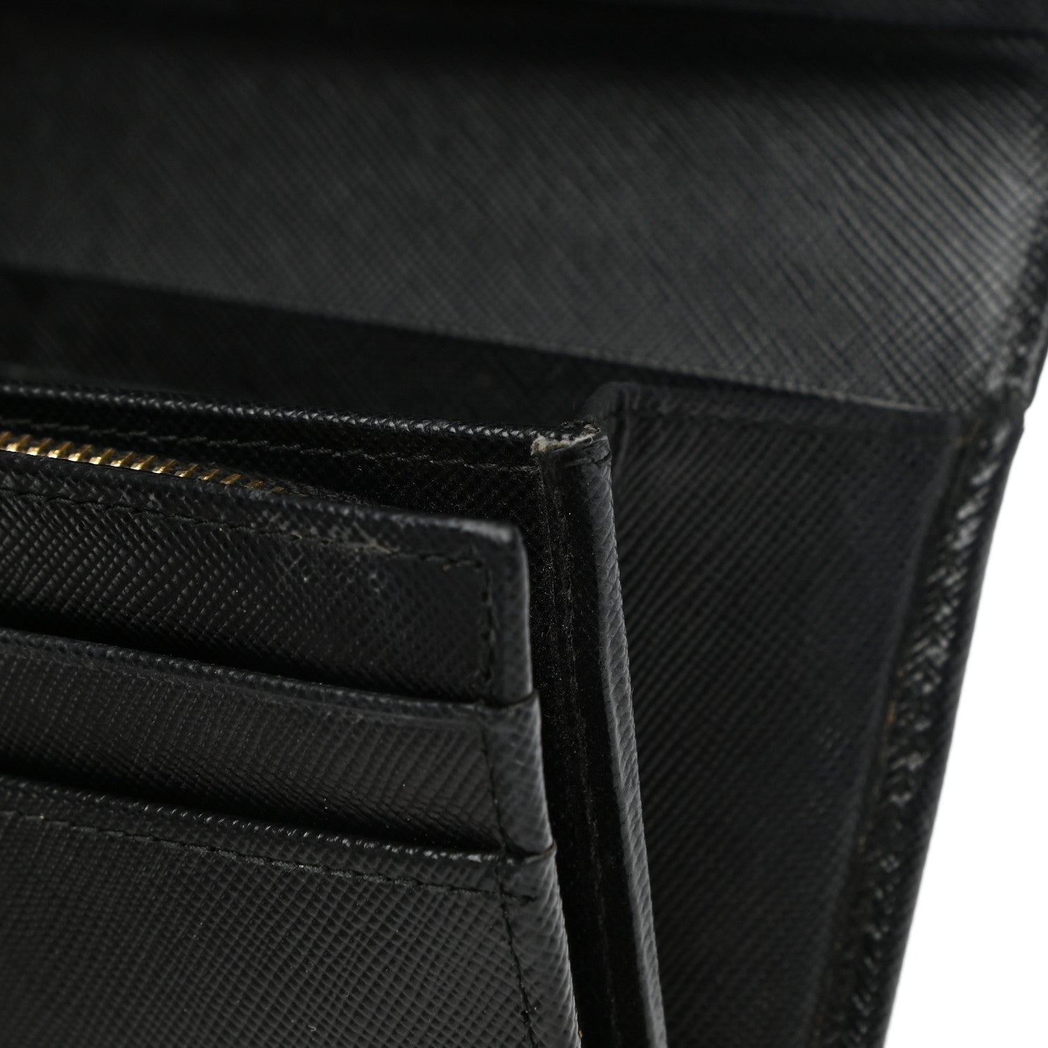 Prada Saffiano Metal Continental Flap Wallet Black 12 of 13