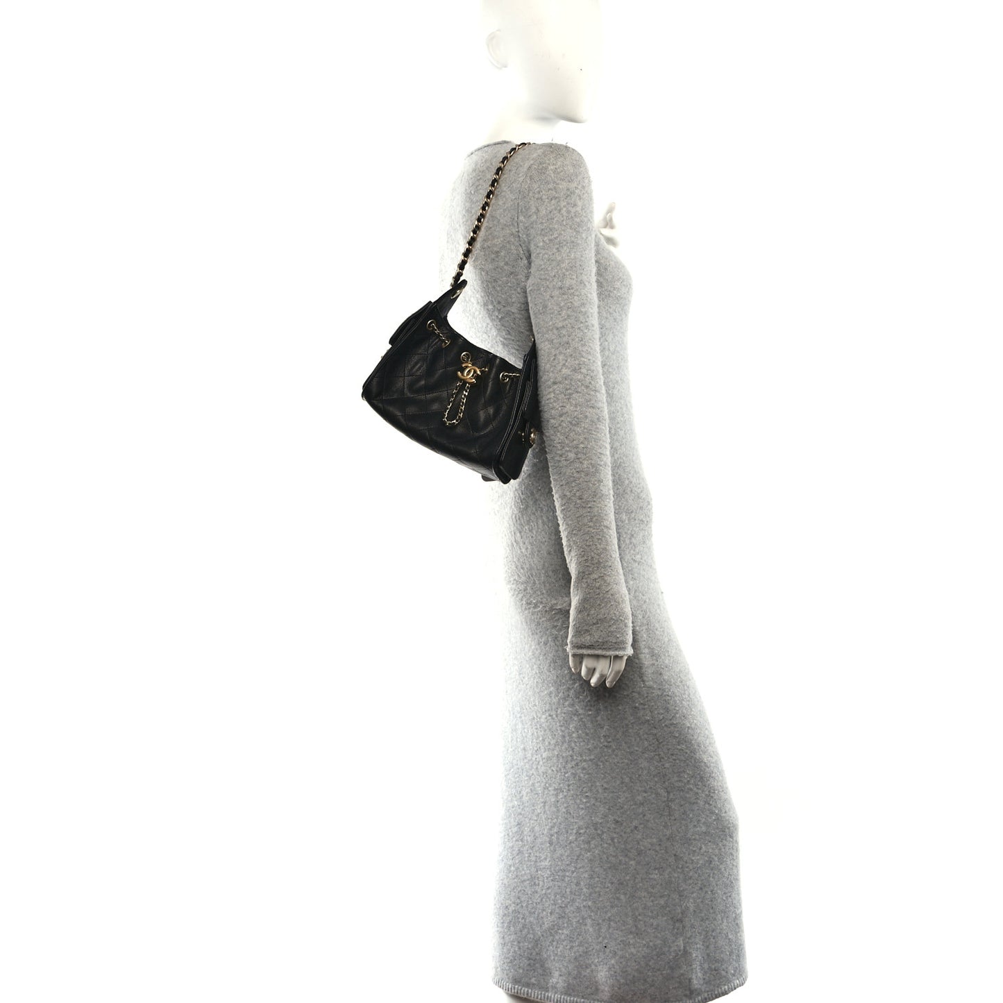Caviar Quilted Mini Chanel 25 Handbag Black