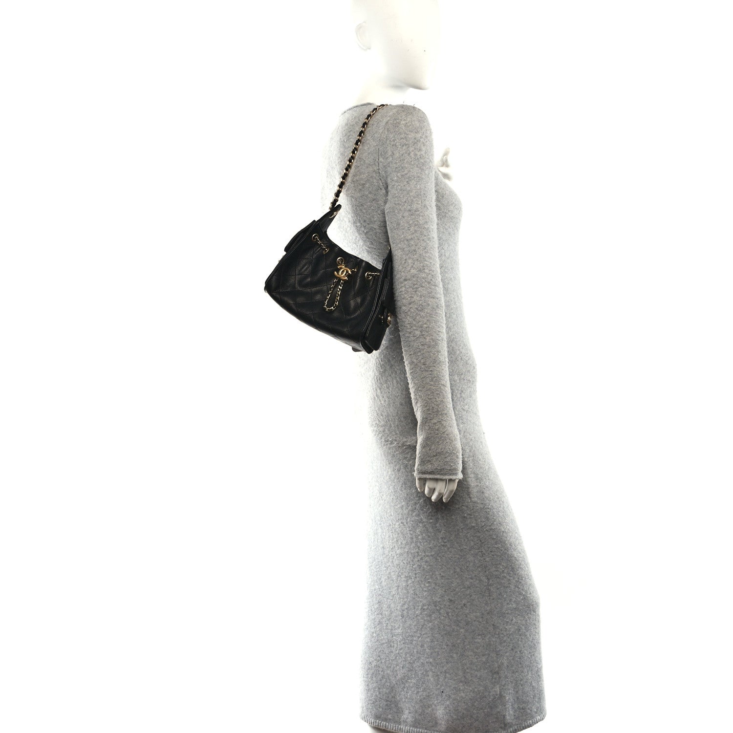 Chanel Caviar Quilted Mini Chanel 25 Handbag Black 2 of 11