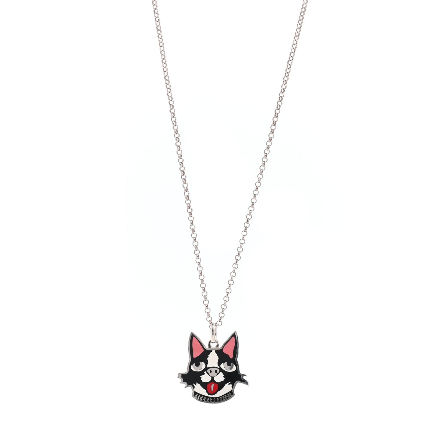 Sterling Silver Enamel Bosco Pendant Necklace