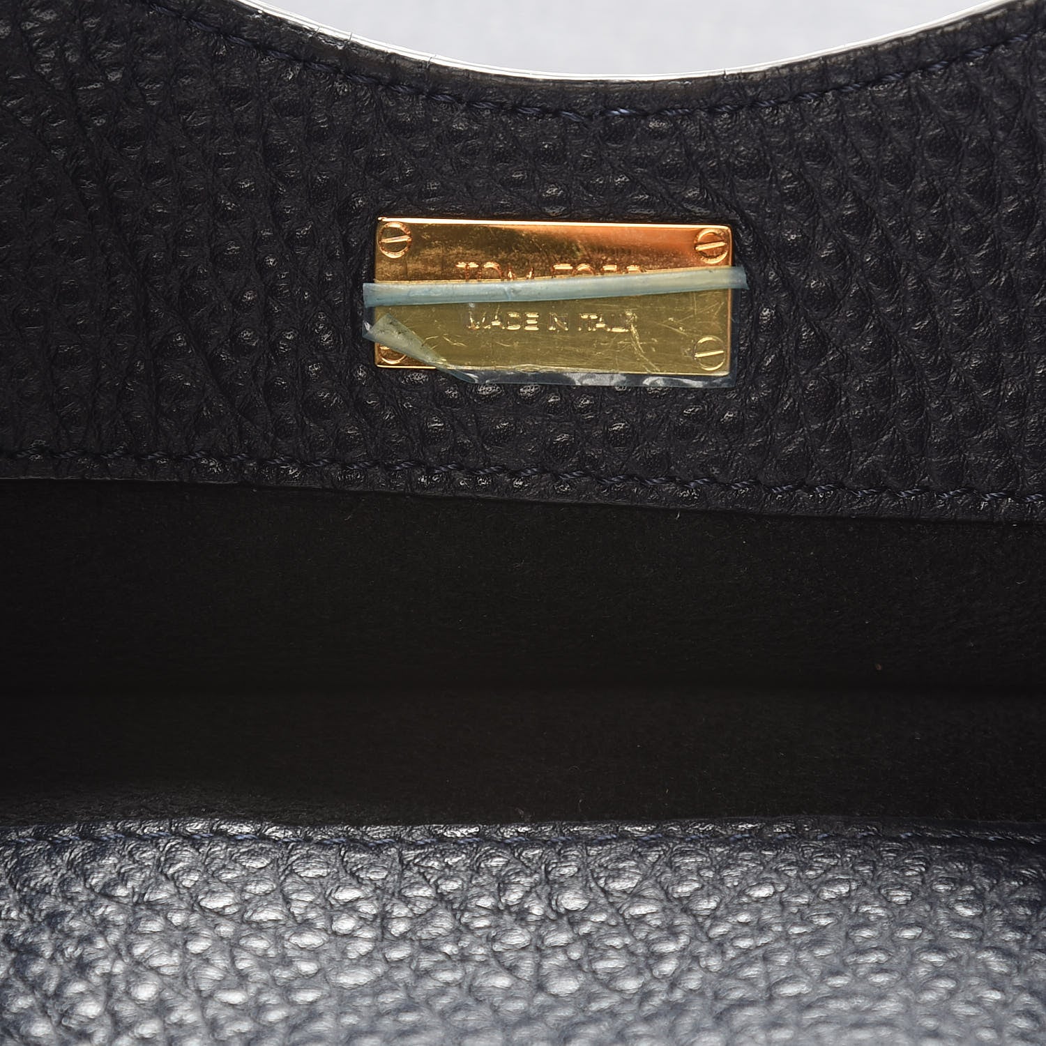 Tom Ford Calfskin Small Alix Padlock Zip Shoulder Bag Sapphire Blue 7 of 14