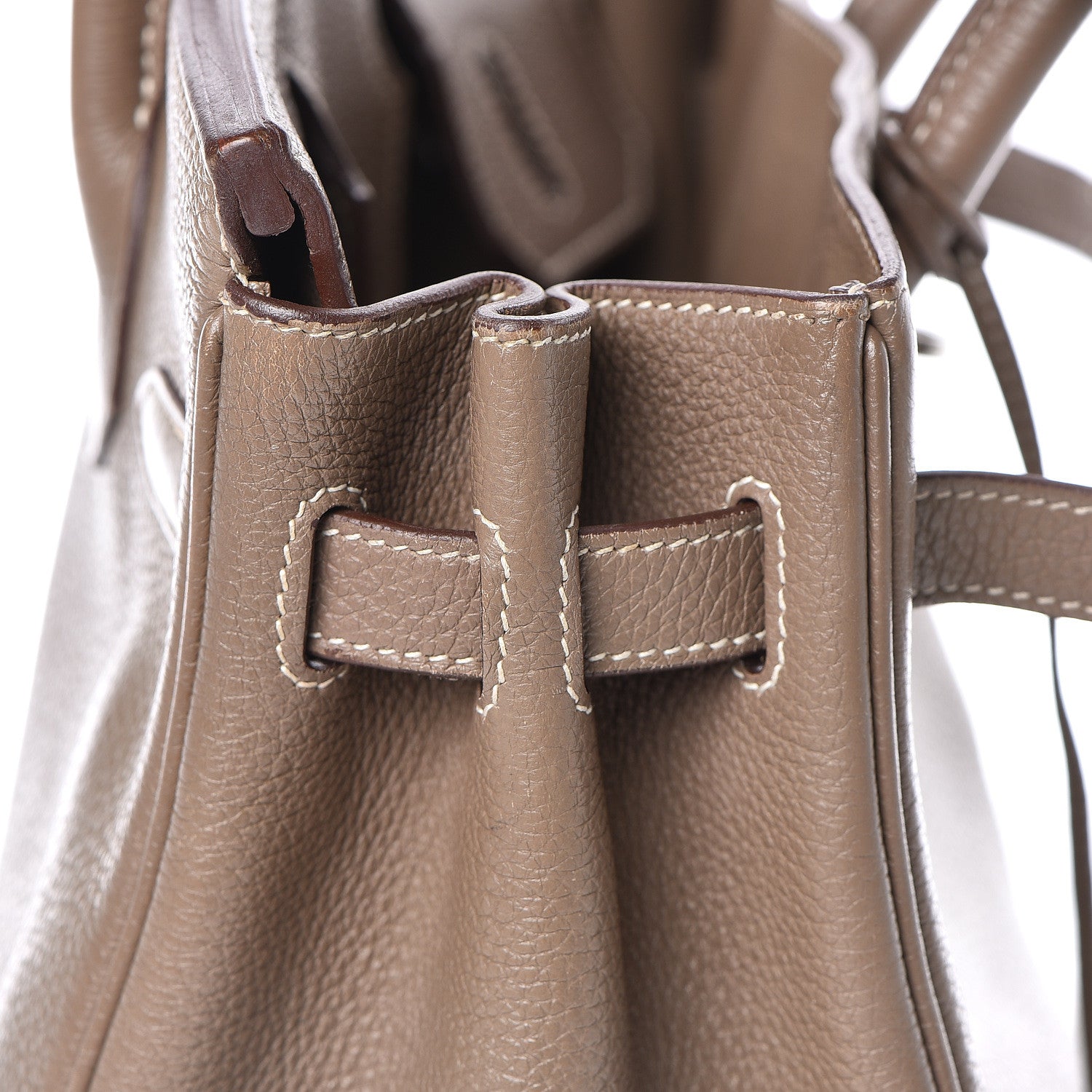 Hermes Taurillon Clemence Birkin 30 Etoupe 22 of 31