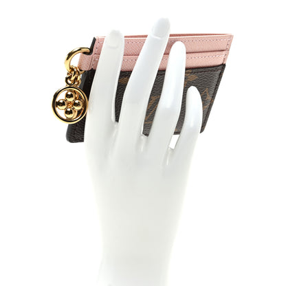 Louis Vuitton Monogram LV Charms Card Holder Rose Ballerine 2 of 6