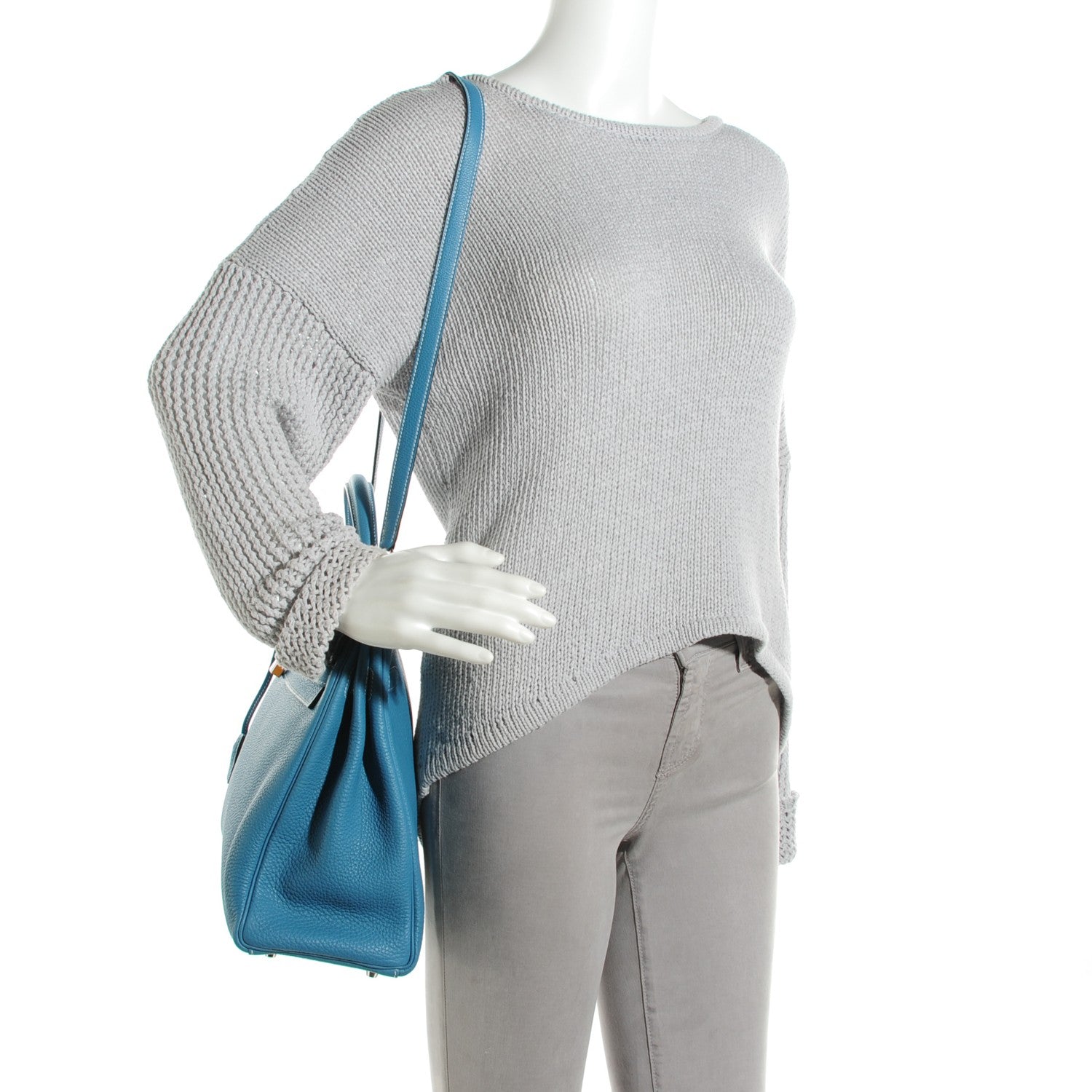 Hermes Togo Kelly Retourne 35 Blue Jean 2 of 20
