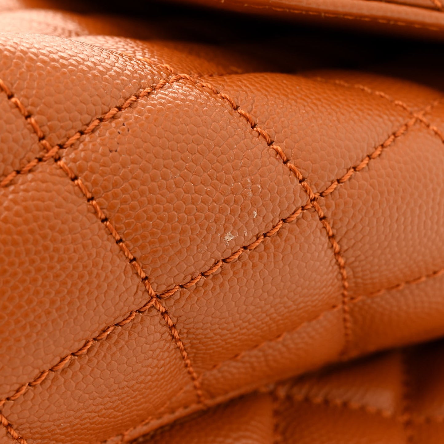 Caviar Quilted Small Coco Handle Flap Brown