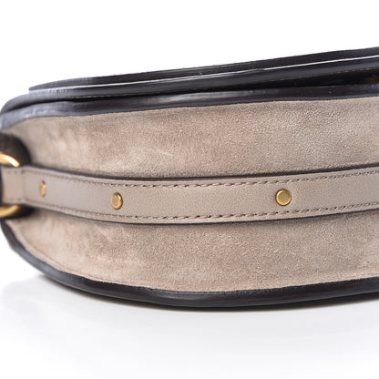 Chloe Calfskin Suede Small Nile Bracelet Bag Motty Grey 8 of 11