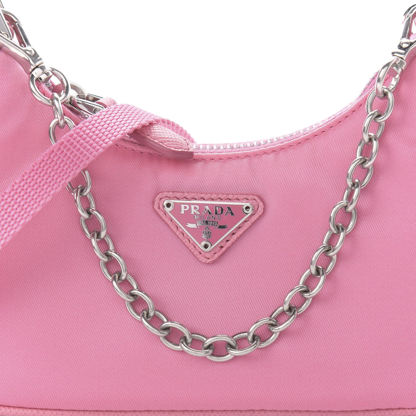 Tessuto Nylon Saffiano Mini Re-Edition 2000 Shoulder Bag Begonia