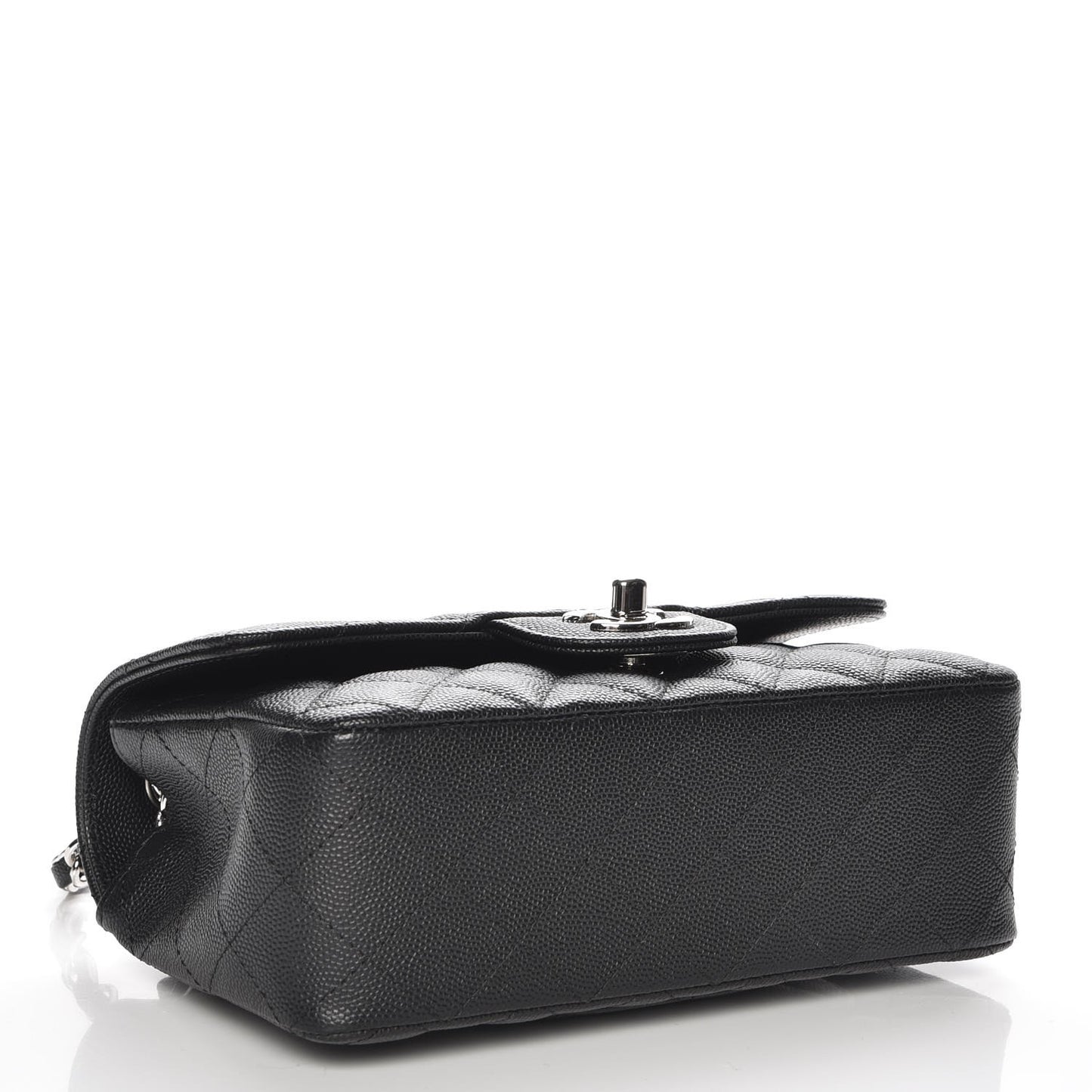 Caviar Quilted Mini Rectangular Flap Black