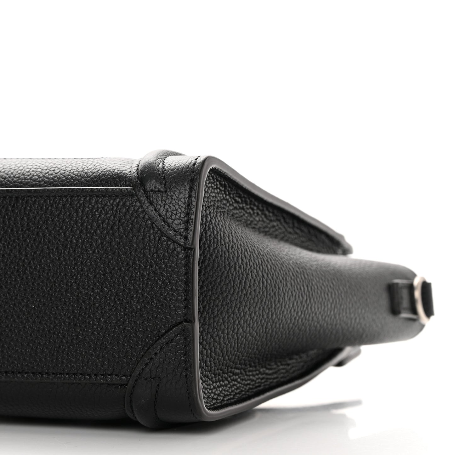 Drummed Calfskin Nano Luggage Black
