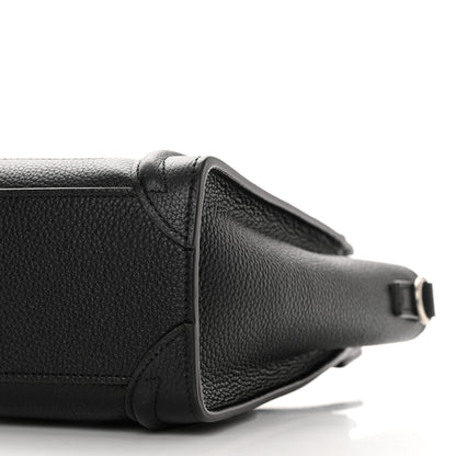 Celine Drummed Calfskin Nano Luggage Black 9 of 11