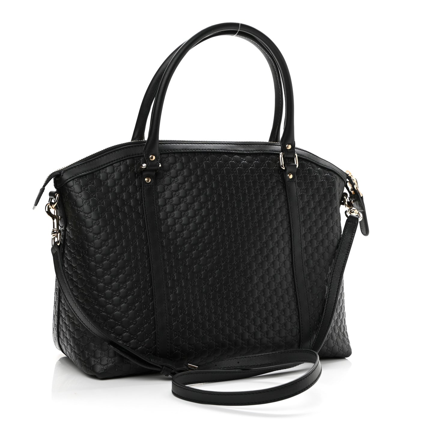 Soft Microguccissima Dome Satchel Black