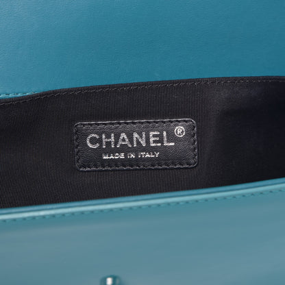 Chanel Patent Calfskin Quilted Medium Plexiglass Boy Flap Turquoise 7 of 25