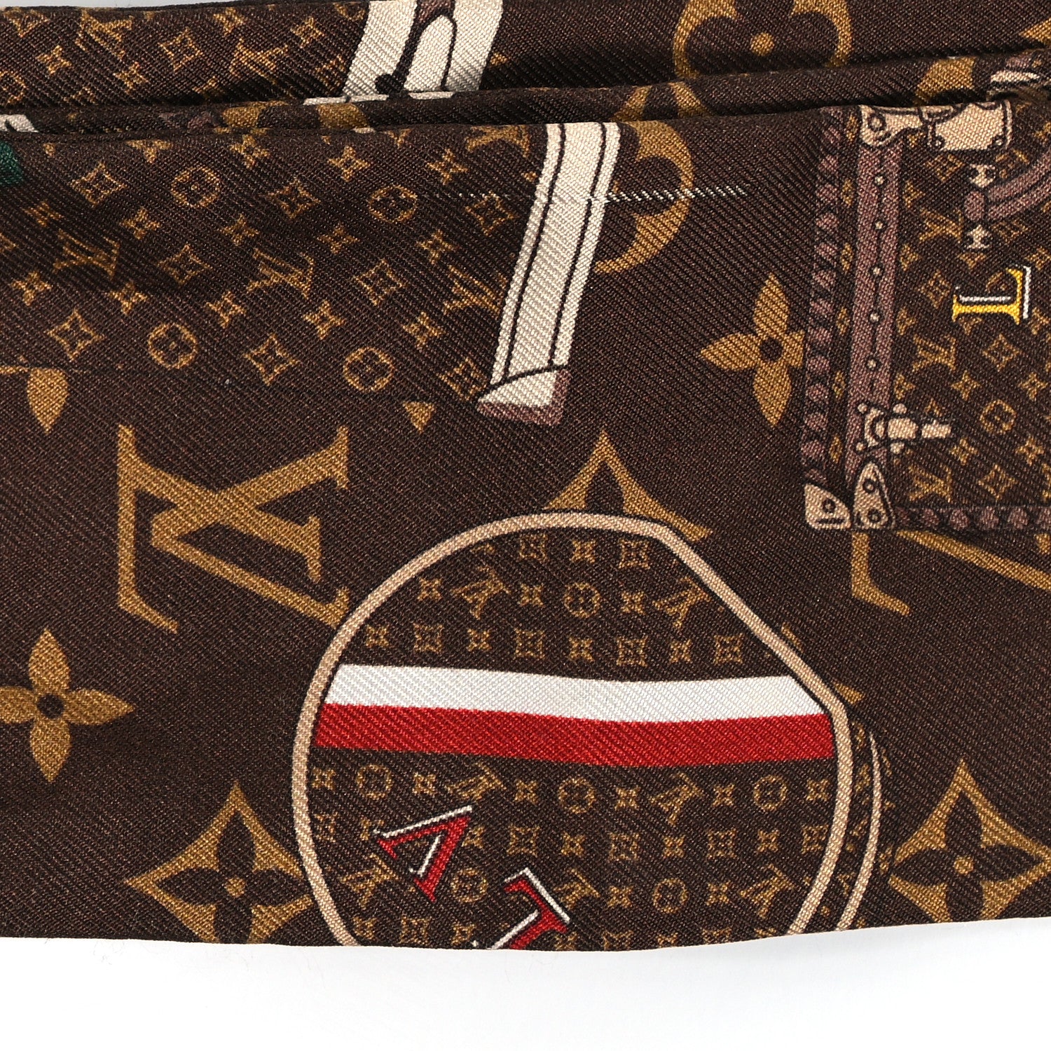 Louis Vuitton Silk Monogram Trunks Bandeau 5 of 5