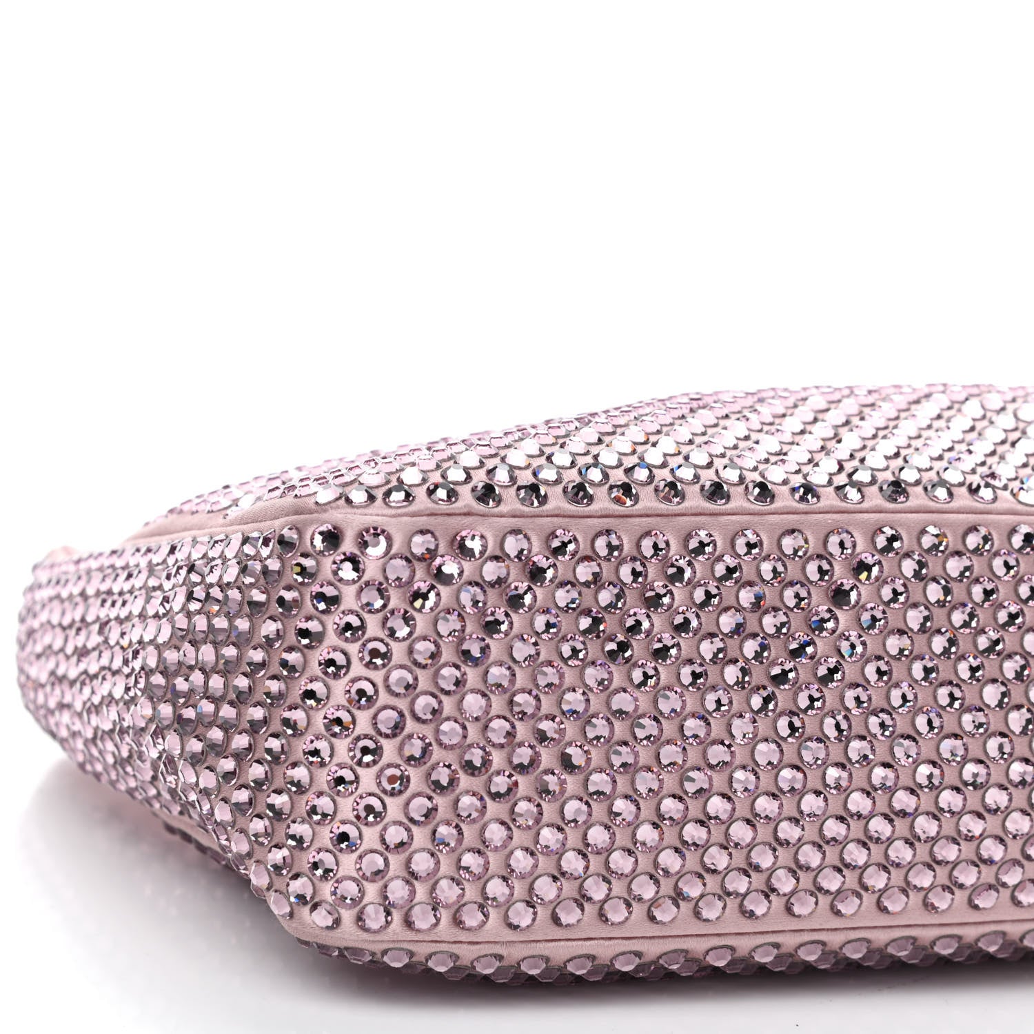 Prada Satin Crystal Mini Re-Edition 2000 Bag Alabastro 8 of 9