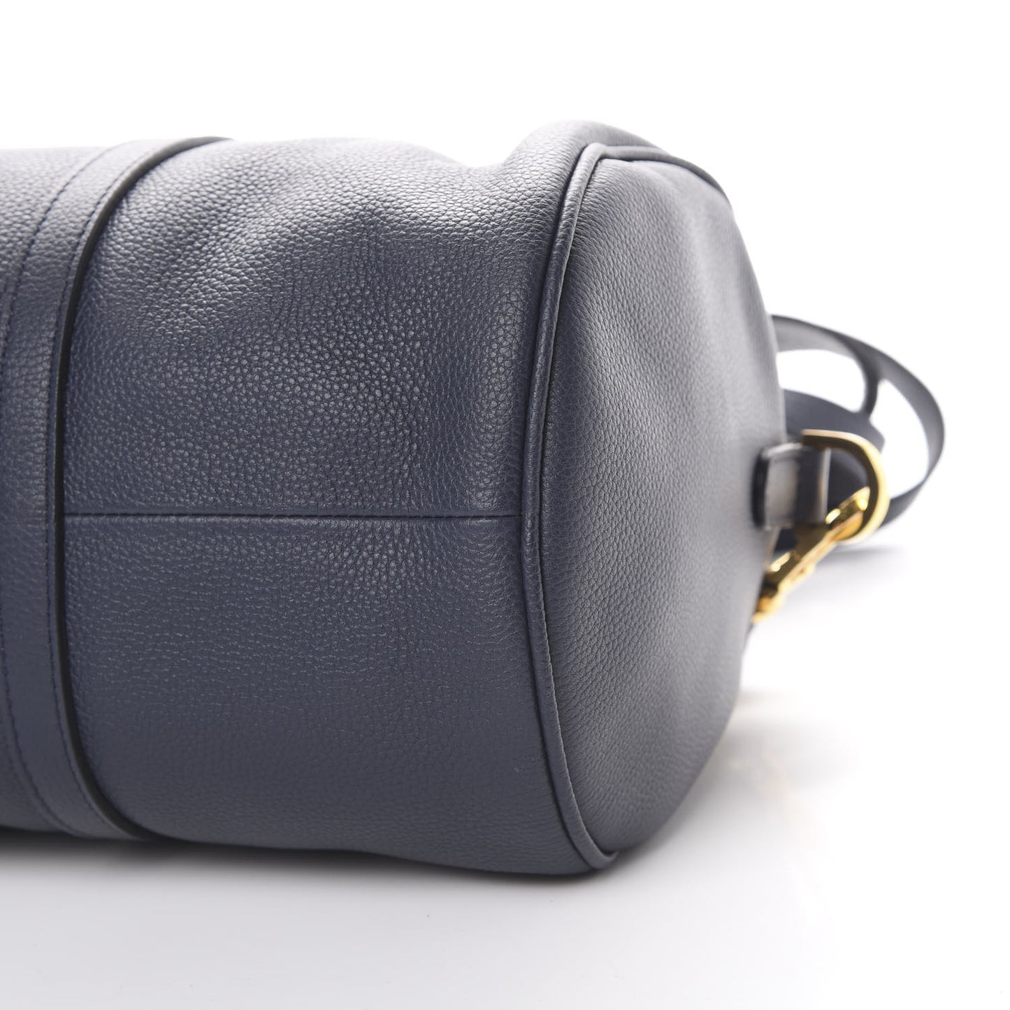 Pebbled Lambskin Mini Duffel Bag Blu