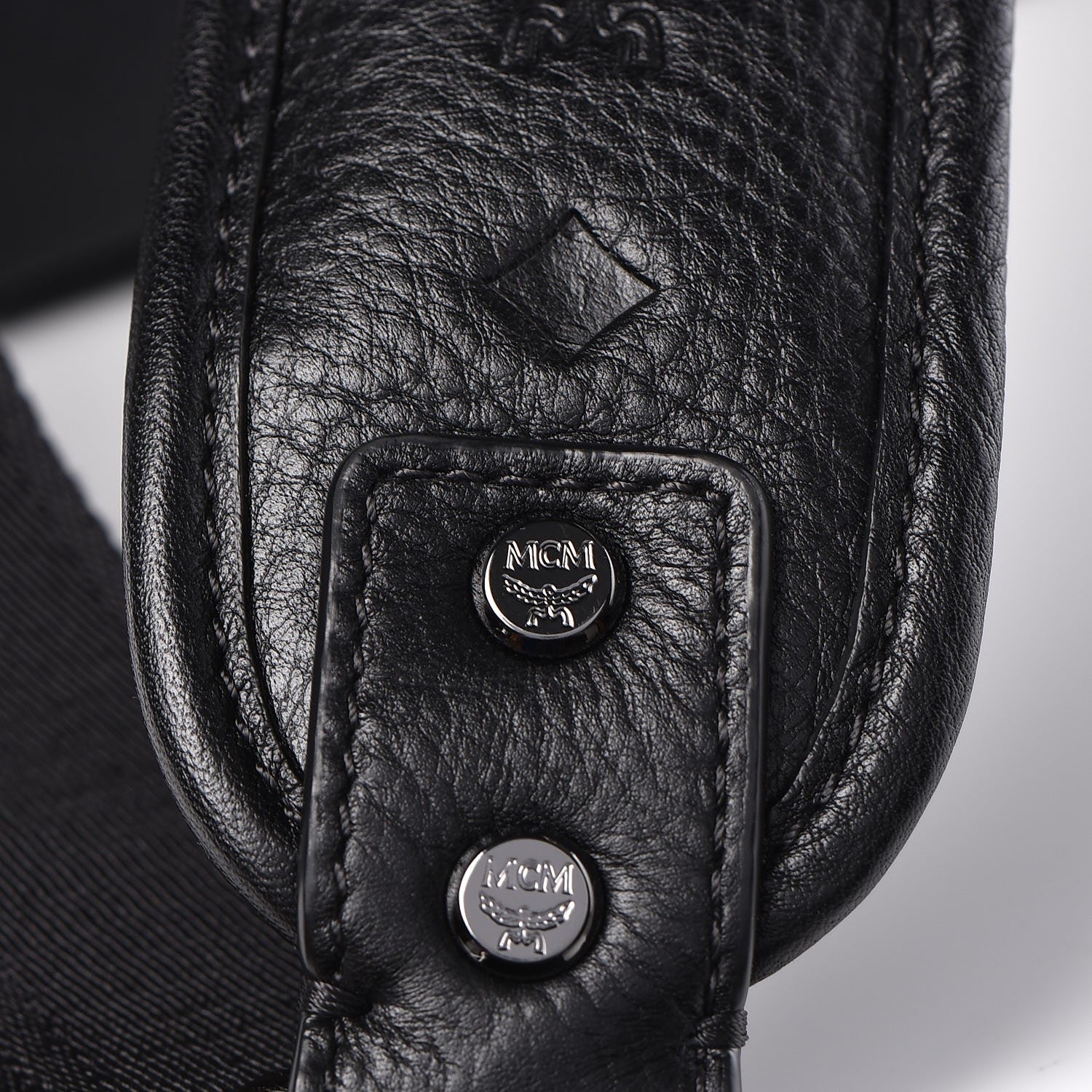 MCM Calfskin Ottomar Monogram Duke Backpack Black 16 of 17