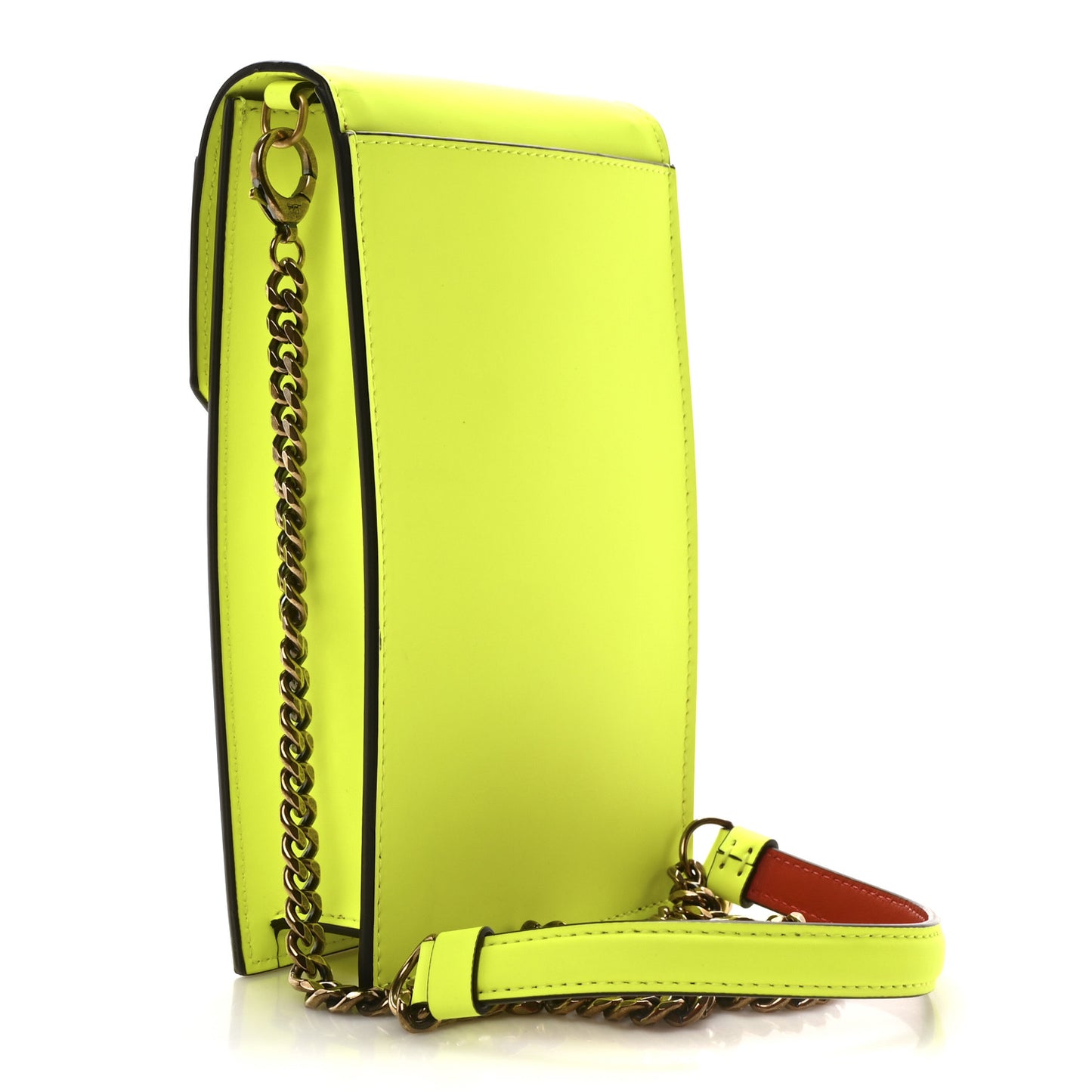 Calfskin Elisa Phone Crossbody Neon Green