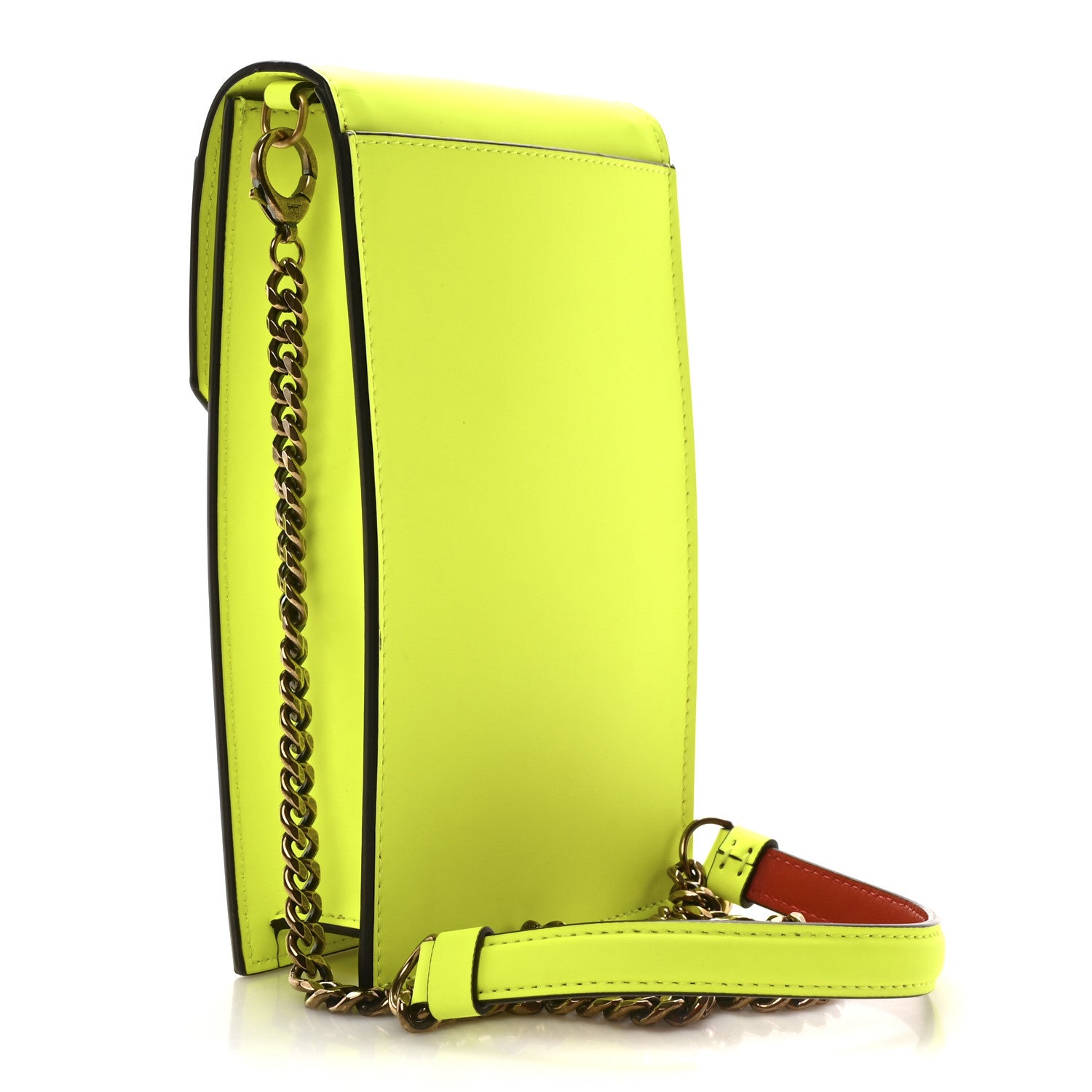 Christian Louboutin Calfskin Elisa Phone Crossbody Neon Green 3 of 10