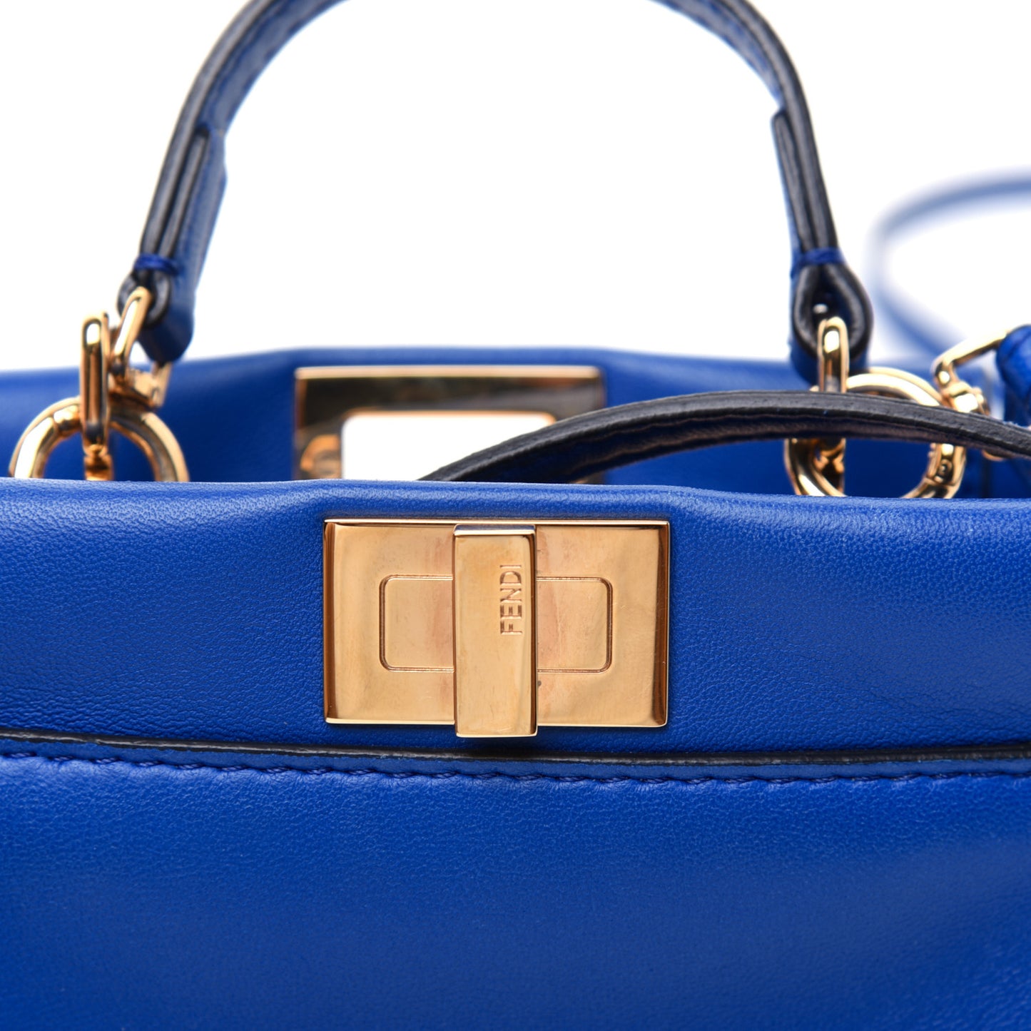 Nappa Micro Peekaboo Iconic Satchel Bluette
