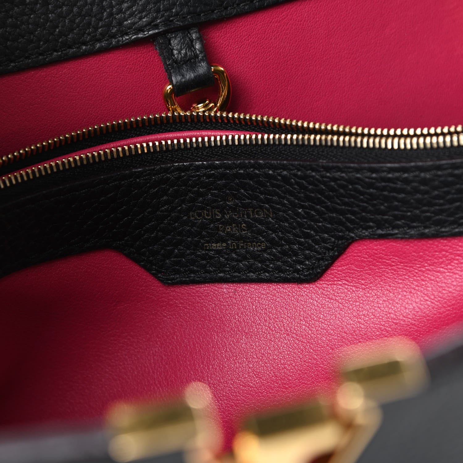 Louis Vuitton Taurillon Capucines MM Cobalt Fuchsia 6 of 17