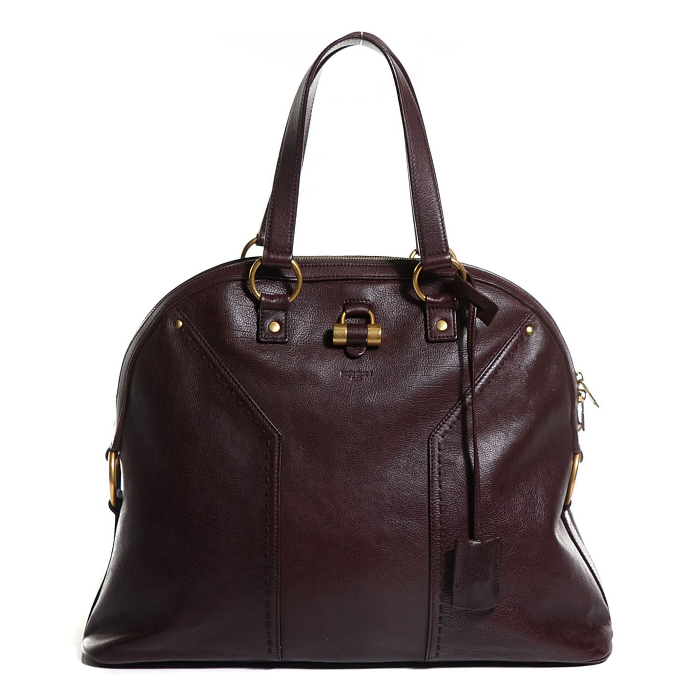 Calfskin Oversized Muse Black Cherry