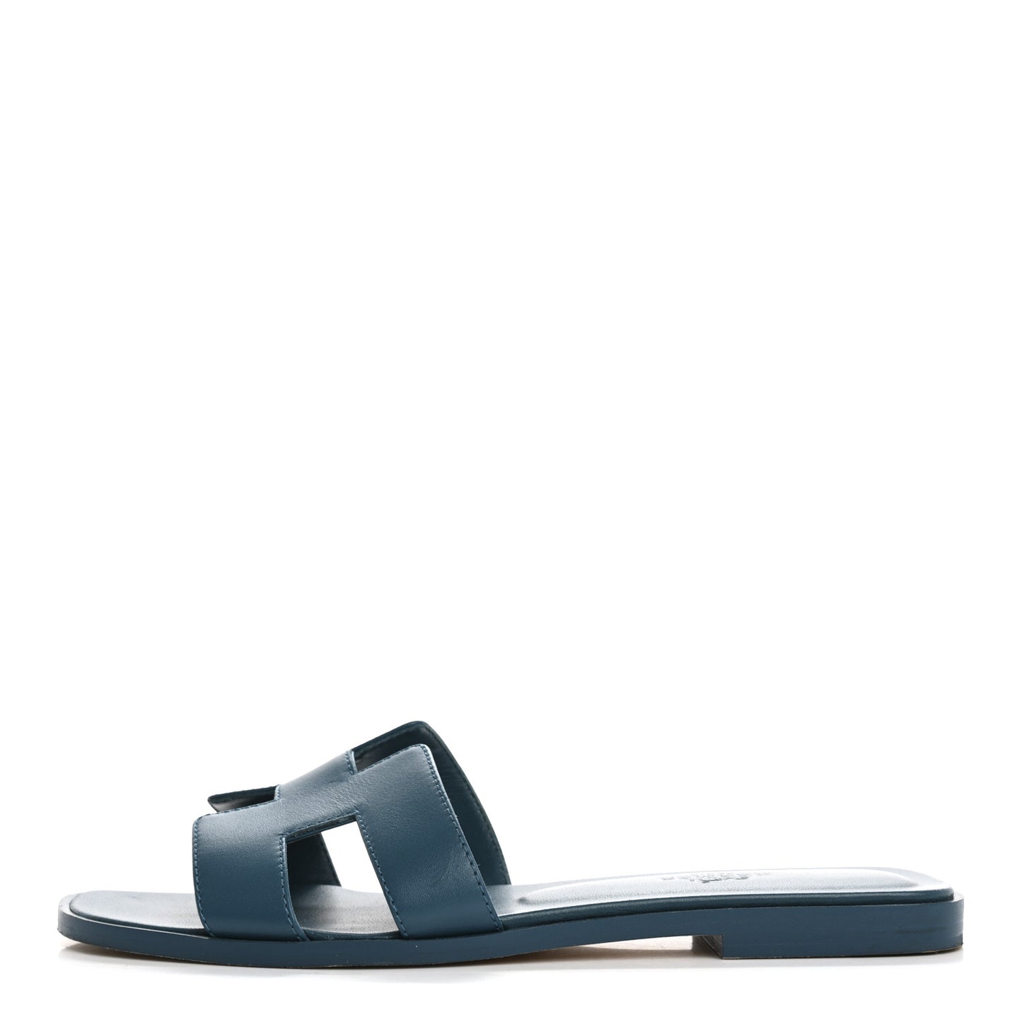 Calfskin Oran Sandals 37 Bleu Emeraude