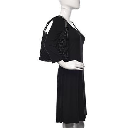 Gucci Suede Guccissima Small Hobo Black 2 of 12