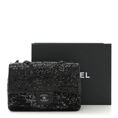 Chanel Sequin Lambskin Medium Moonlight on Water Flap Black 11 of 11