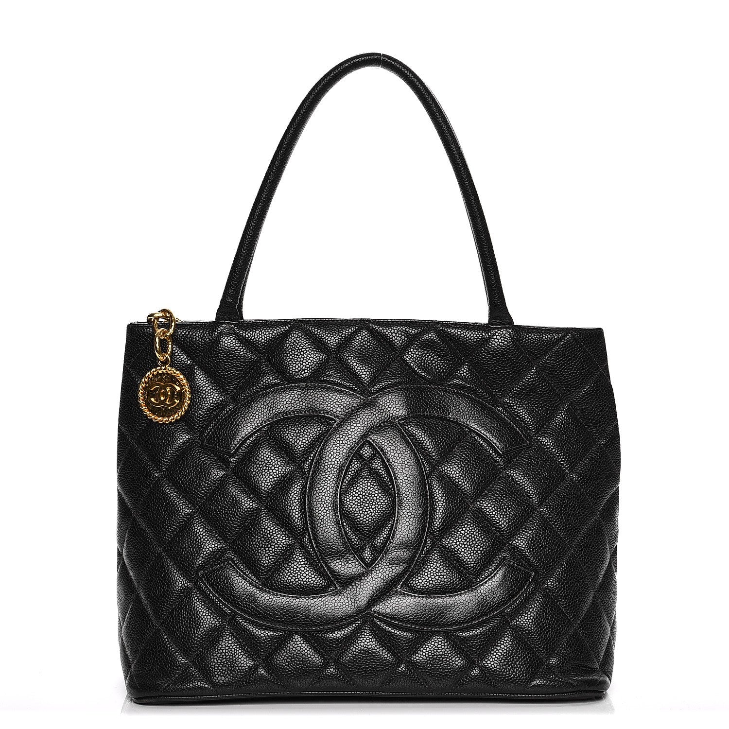 Chanel Caviar Quilted Medallion Tote Black 1 of 15
