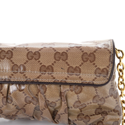 Gucci Crystal Monogram Babouska Clutch Dark Brown 9 of 9