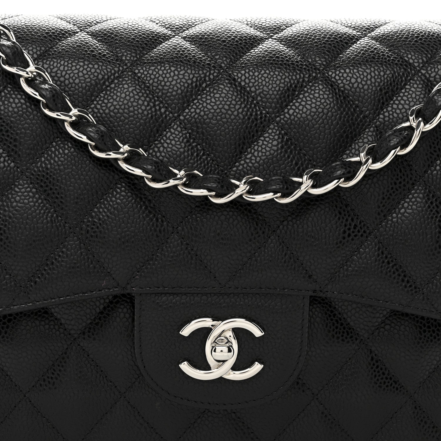 Chanel Caviar Quilted Jumbo Double Flap Black 8 of 10