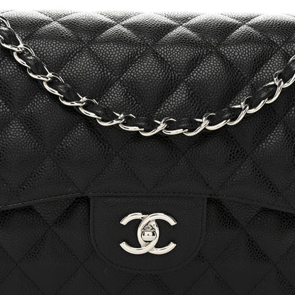 Chanel Caviar Quilted Jumbo Double Flap Black 8 of 10