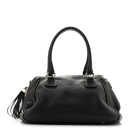 Chanel Calfskin Large Tassel Bowler Black 1 of 18