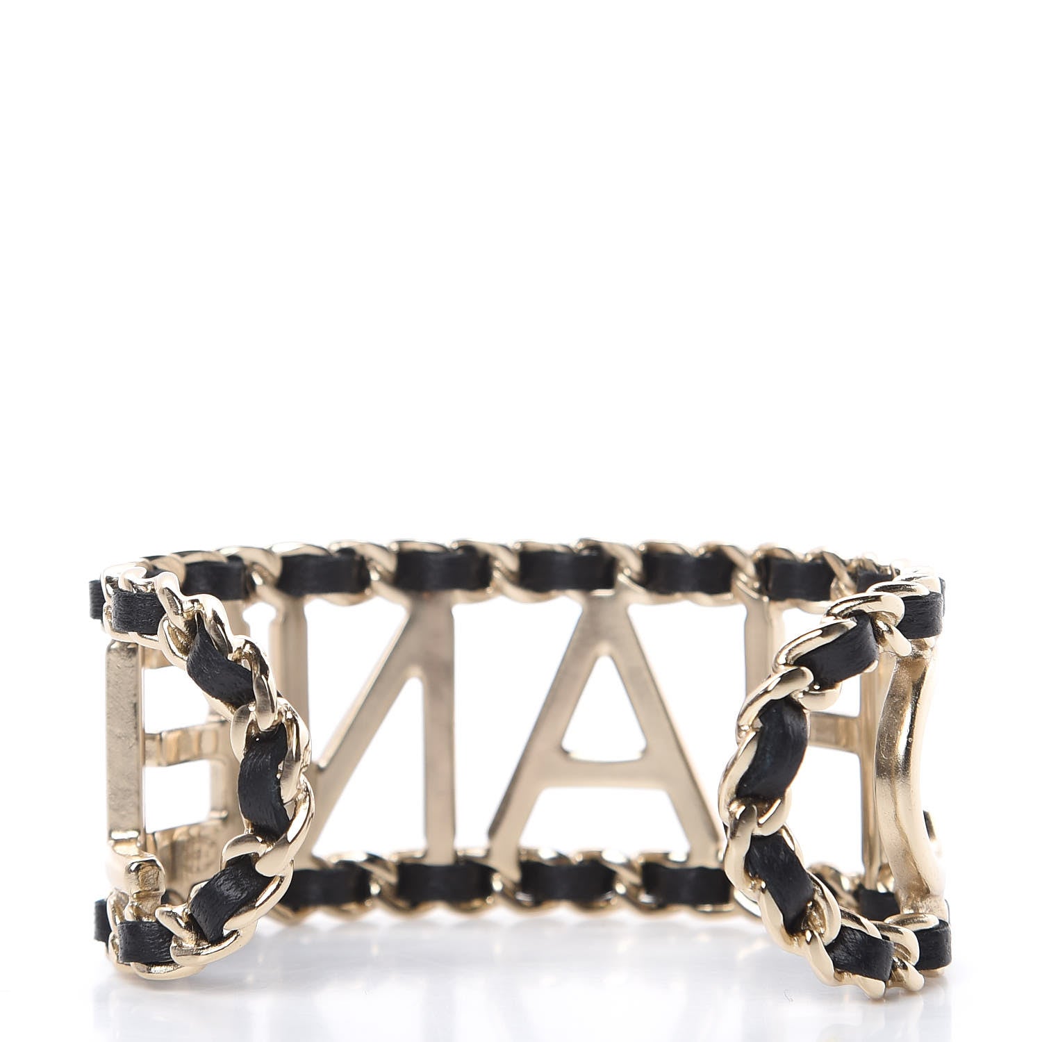 Chanel Lambskin Chain Vintage Allure Bracelet Gold 3 of 5