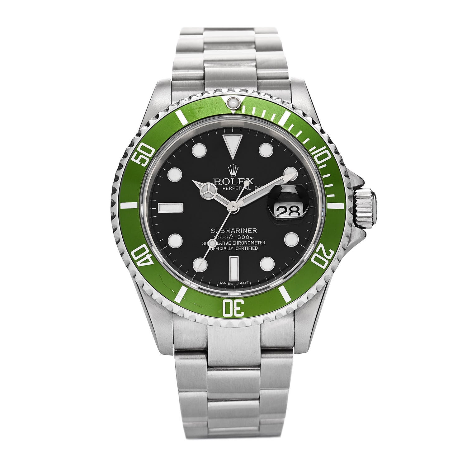 Rolex Stainless Steel 40mm Oyster Perpetual Submariner Date 50th Anniversary Kermit Watch Black 16610LV 1 of 5