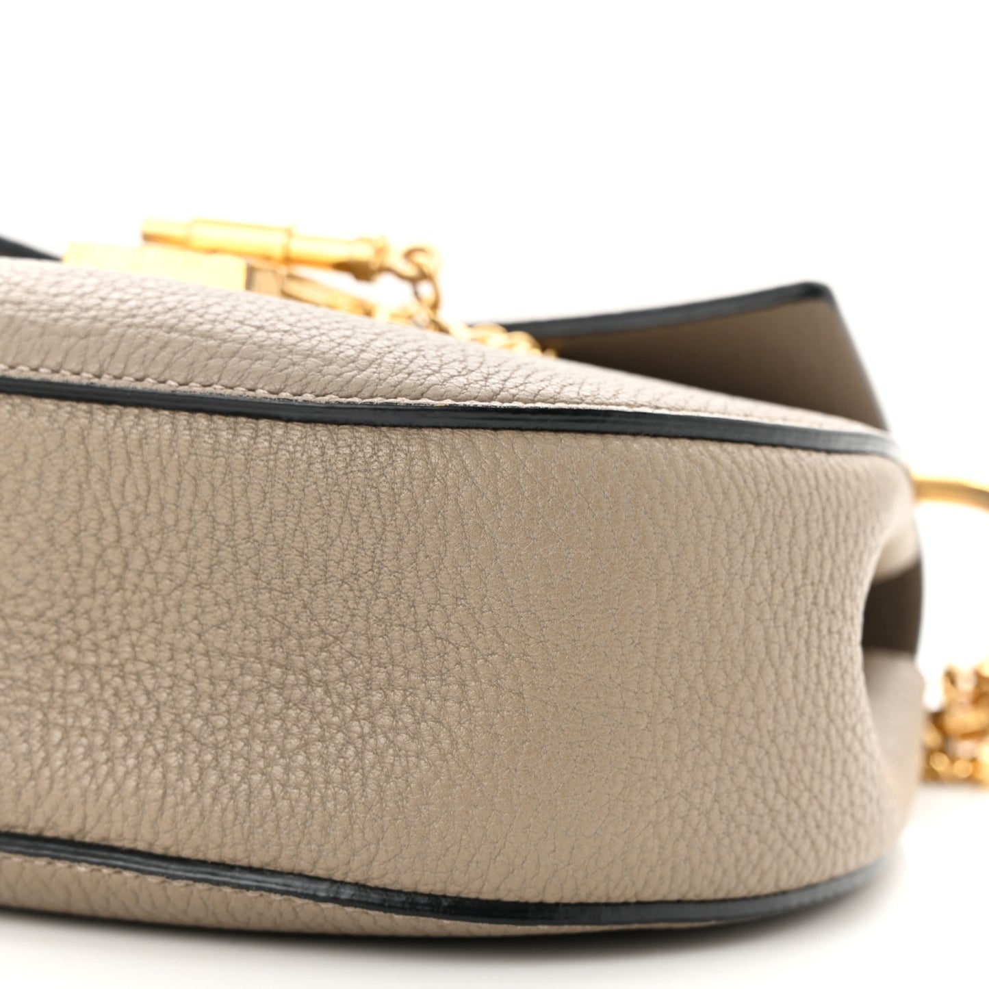 Grained Lambskin Drew Shoulder Bag Motty Grey