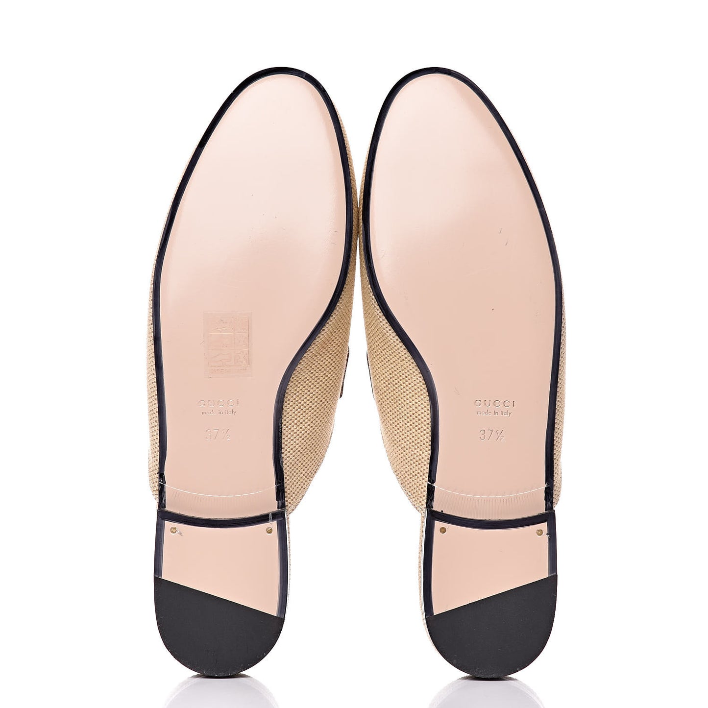 Canvas Vintage Charlotte Web Princetown Slippers 37.5 Sand Cuir