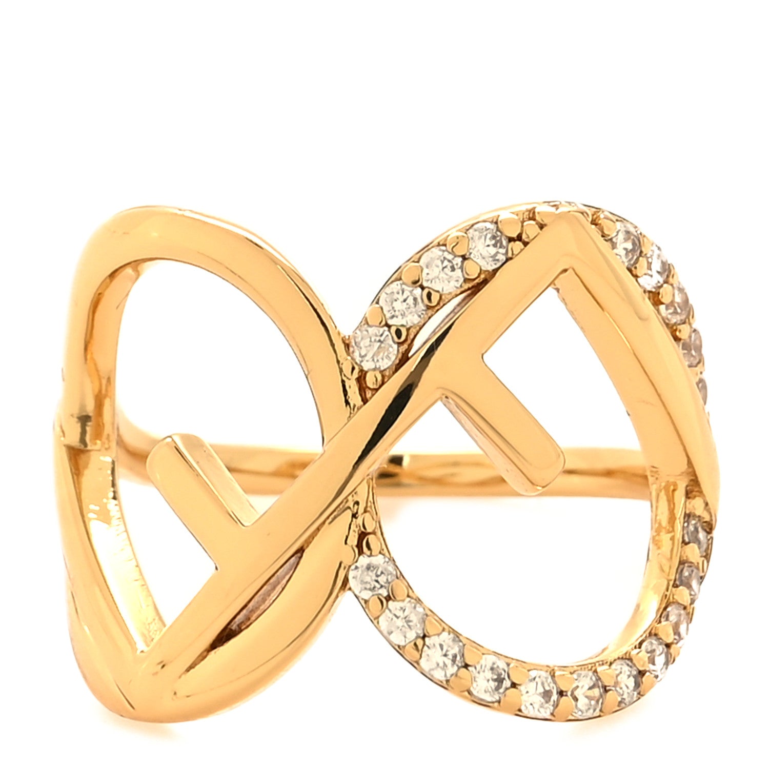Fendi Metal Crystal F is Fendi Ring M Gold 1 of 4